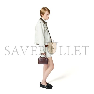 MIU MIU ARCADIE LEATHER HANDBAG 5BB123 (19*13*6cm)